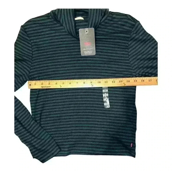 Levis Womens Striped Everyday Turtleneck, 1X - Picture 5 of 6